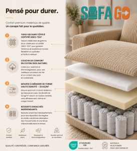INTERIEUR CANAPÉ COMPRESSÉ2 PACK NOVA + OTTOMAN